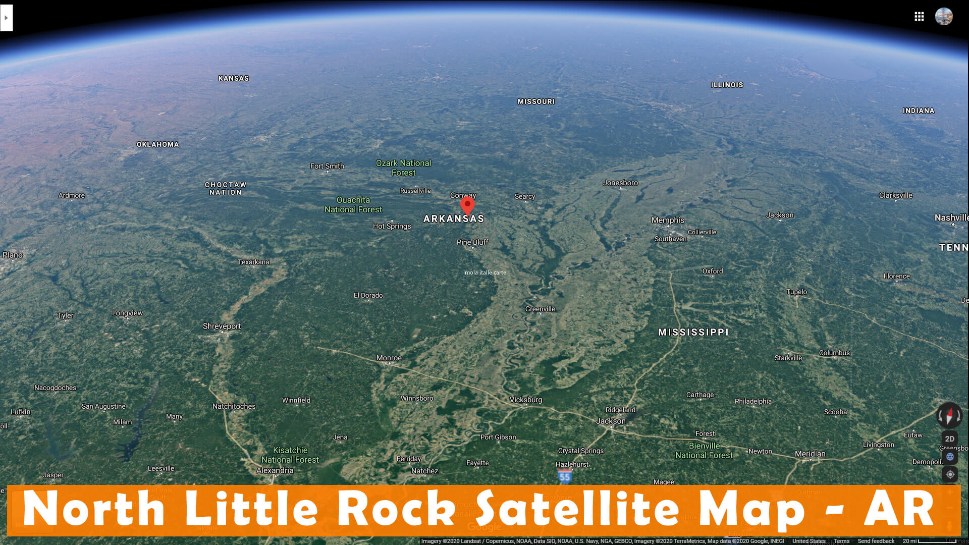North Little Rock Satellite Map